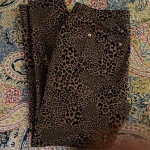 Michael Kors leopard print straight leg pants